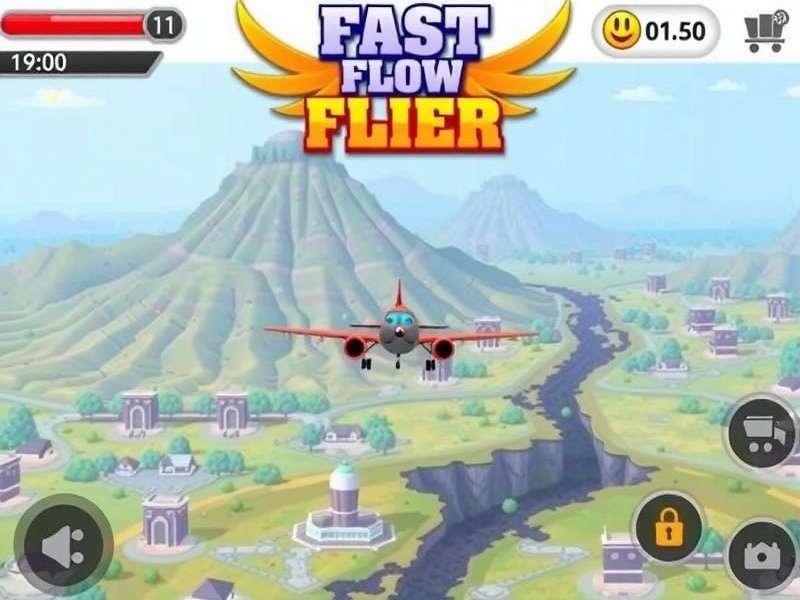 Fast Flow Flier gameplay guide showing flight paths